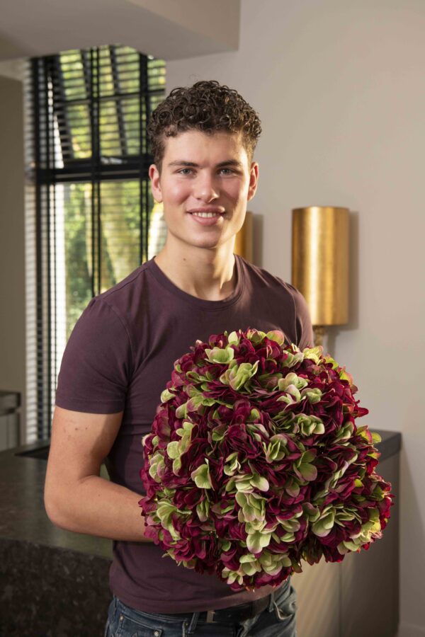 Silk-Ka - Hortensia rood 48cm