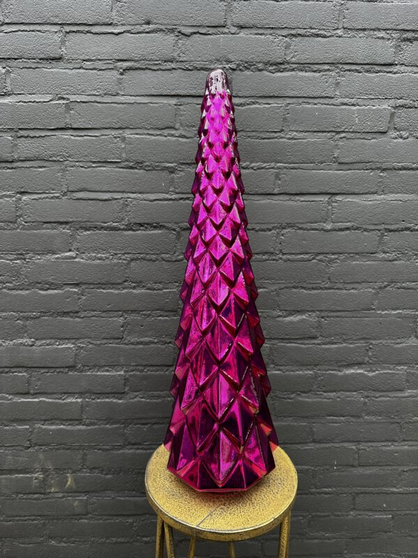 Glazen Kerstboom Fuchsia XL