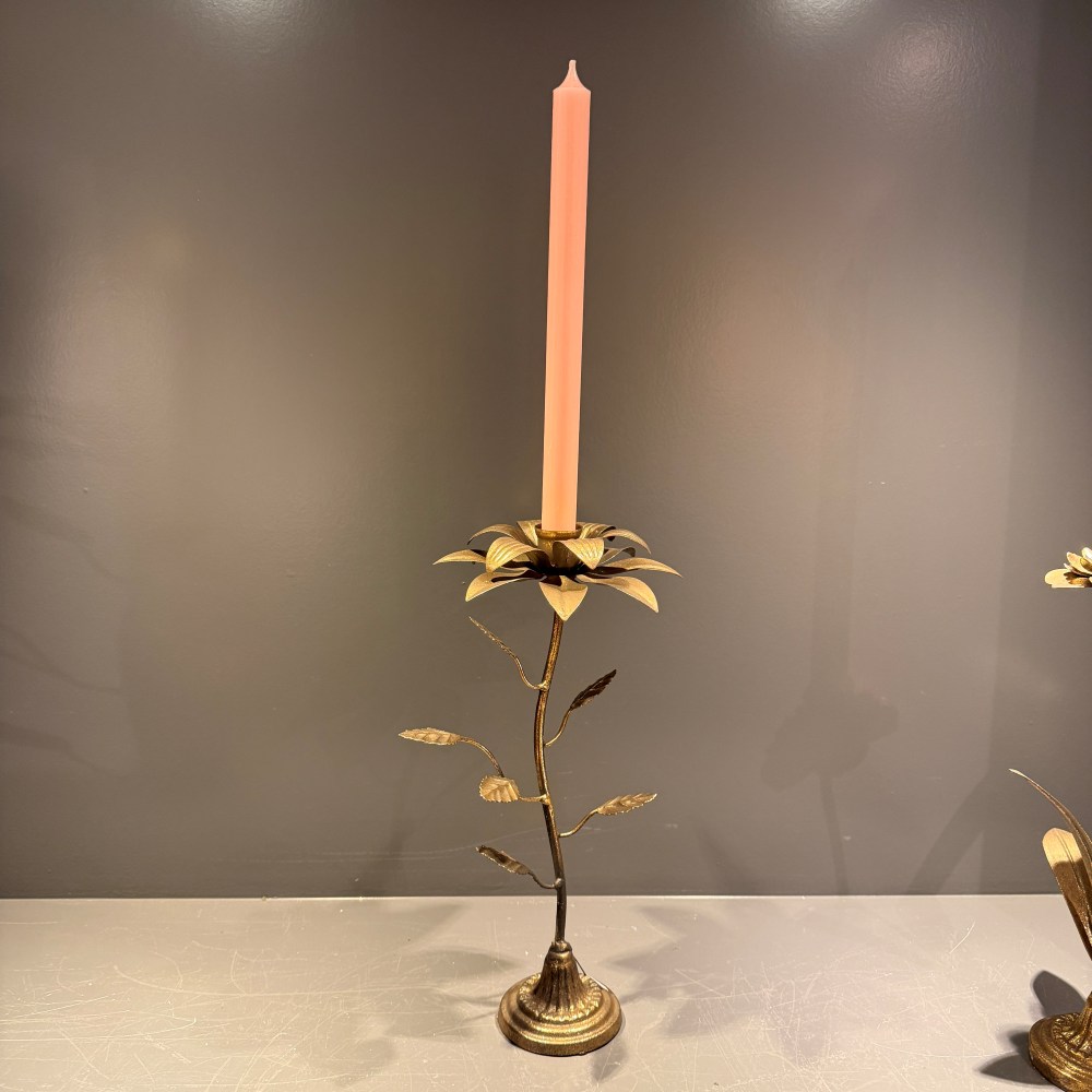 Bloemenkandelaar metaal grote bloem