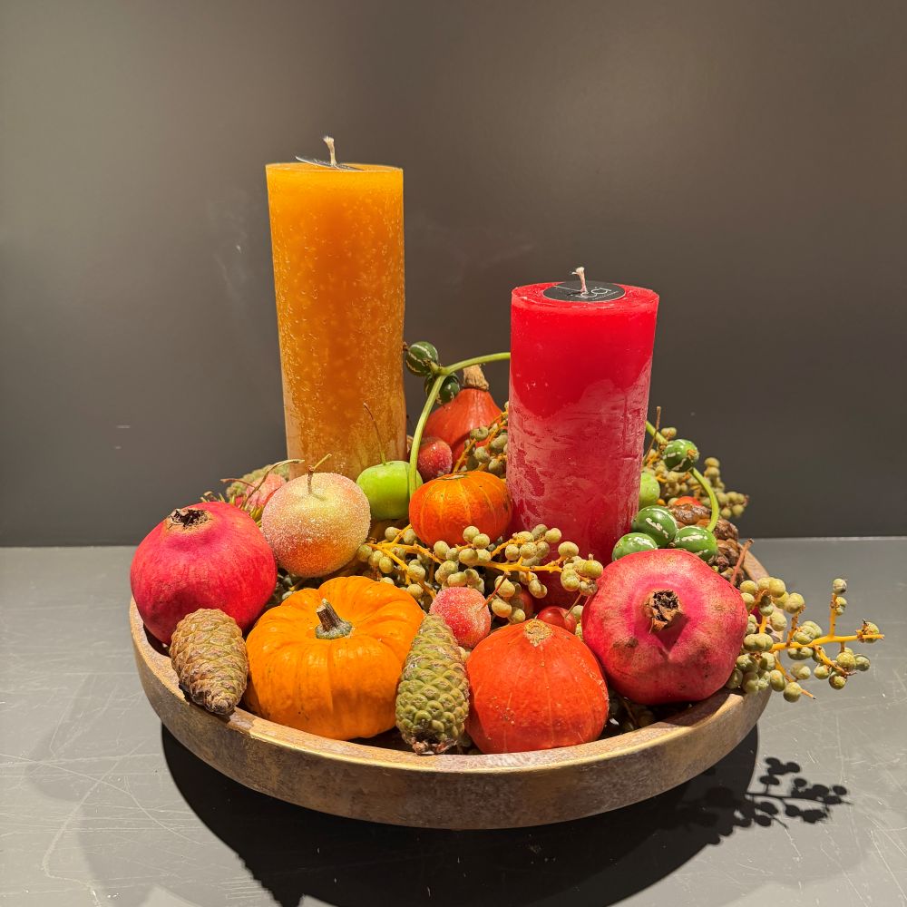 Extra luxe herfstschaal oker
