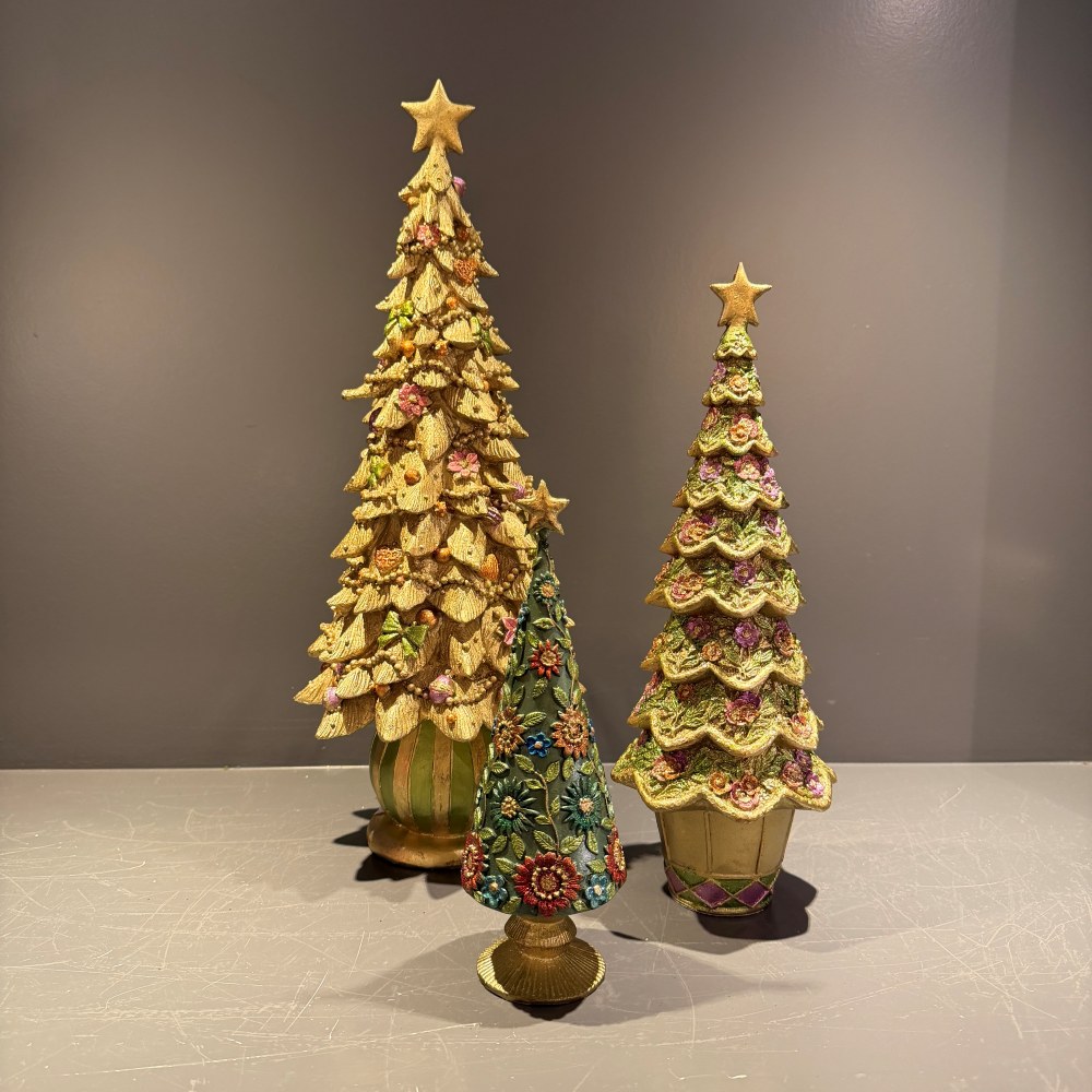 Kerstbomen set goud