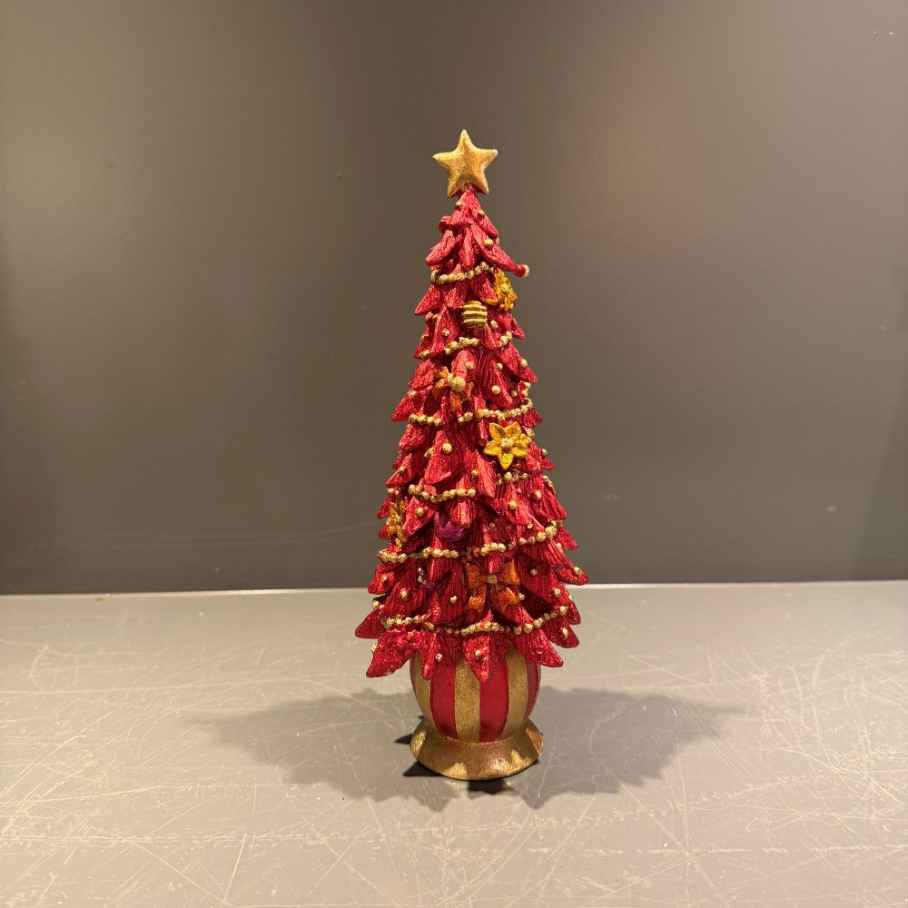 Kerstboom rood klein