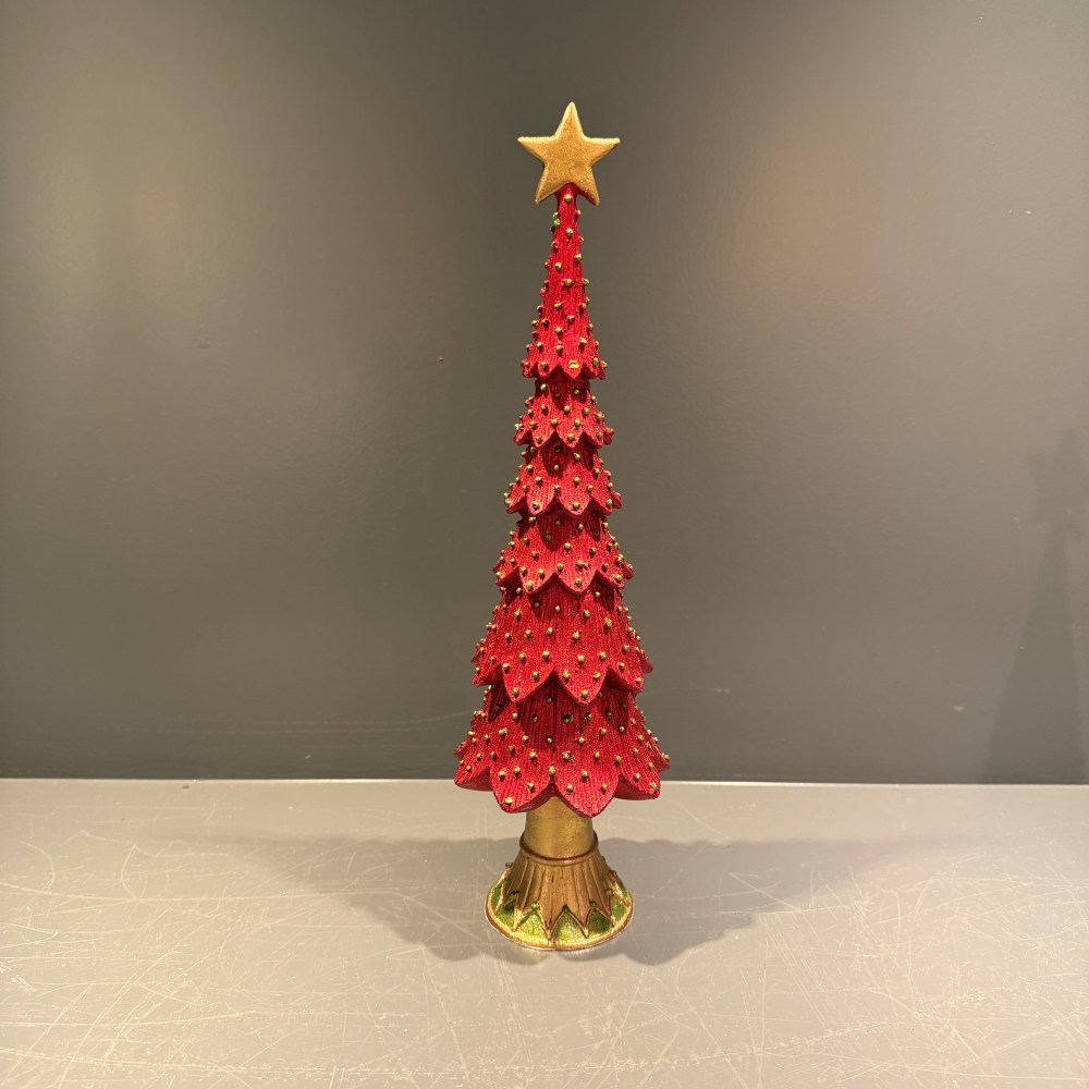 Kerstboom rood middel