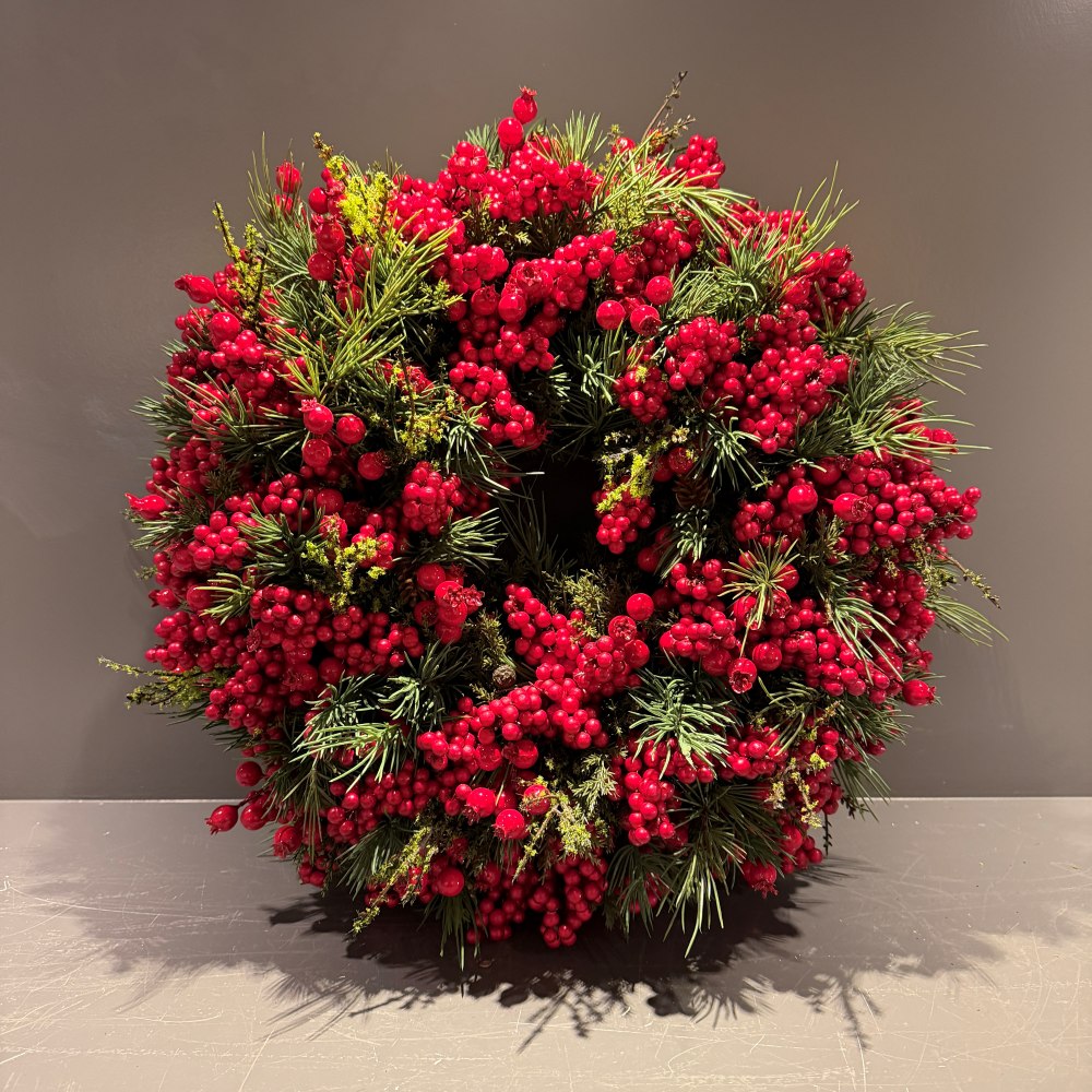 Kerstkrans met bessen 50cm