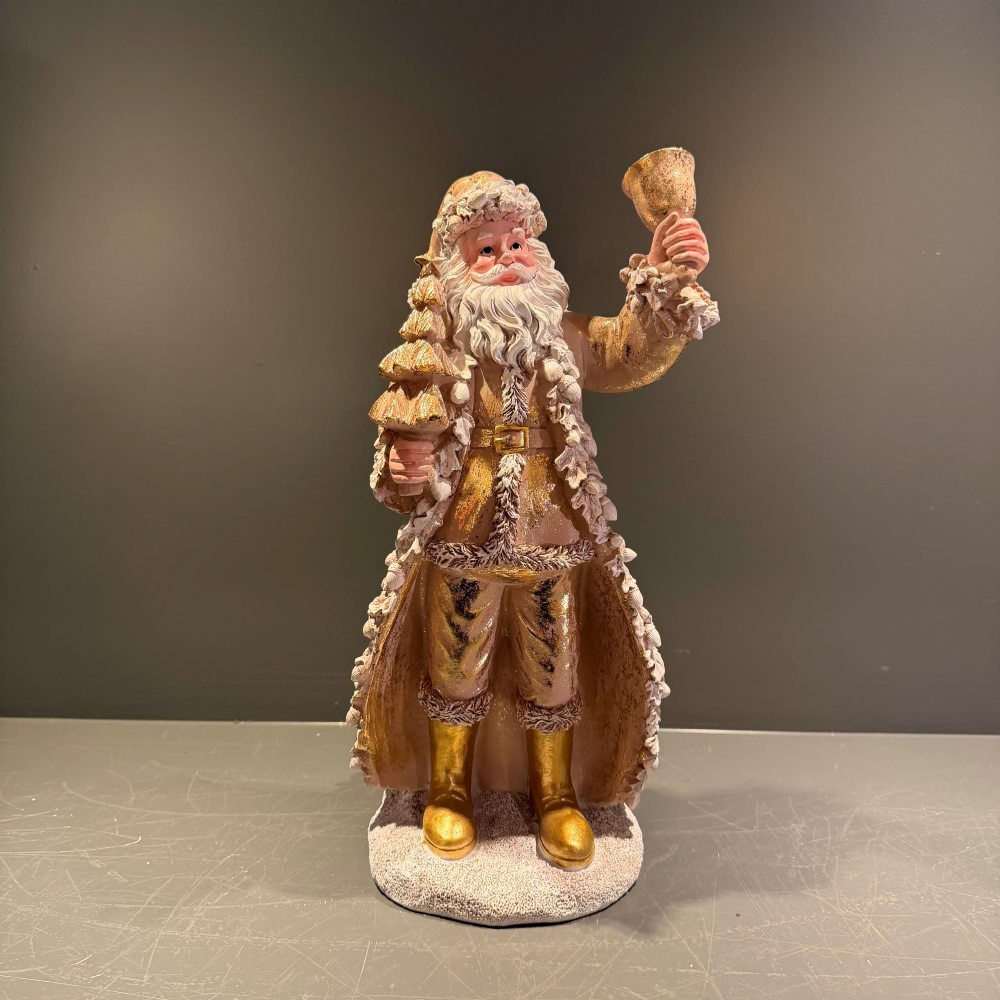 Kerstman goud & roze groot