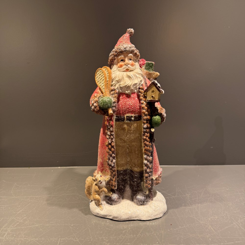 Kerstman met racket rood
