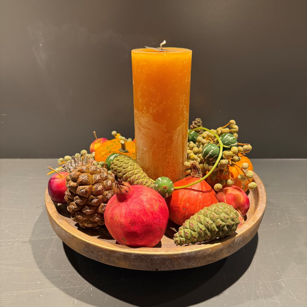 Luxe herfstschaal oker