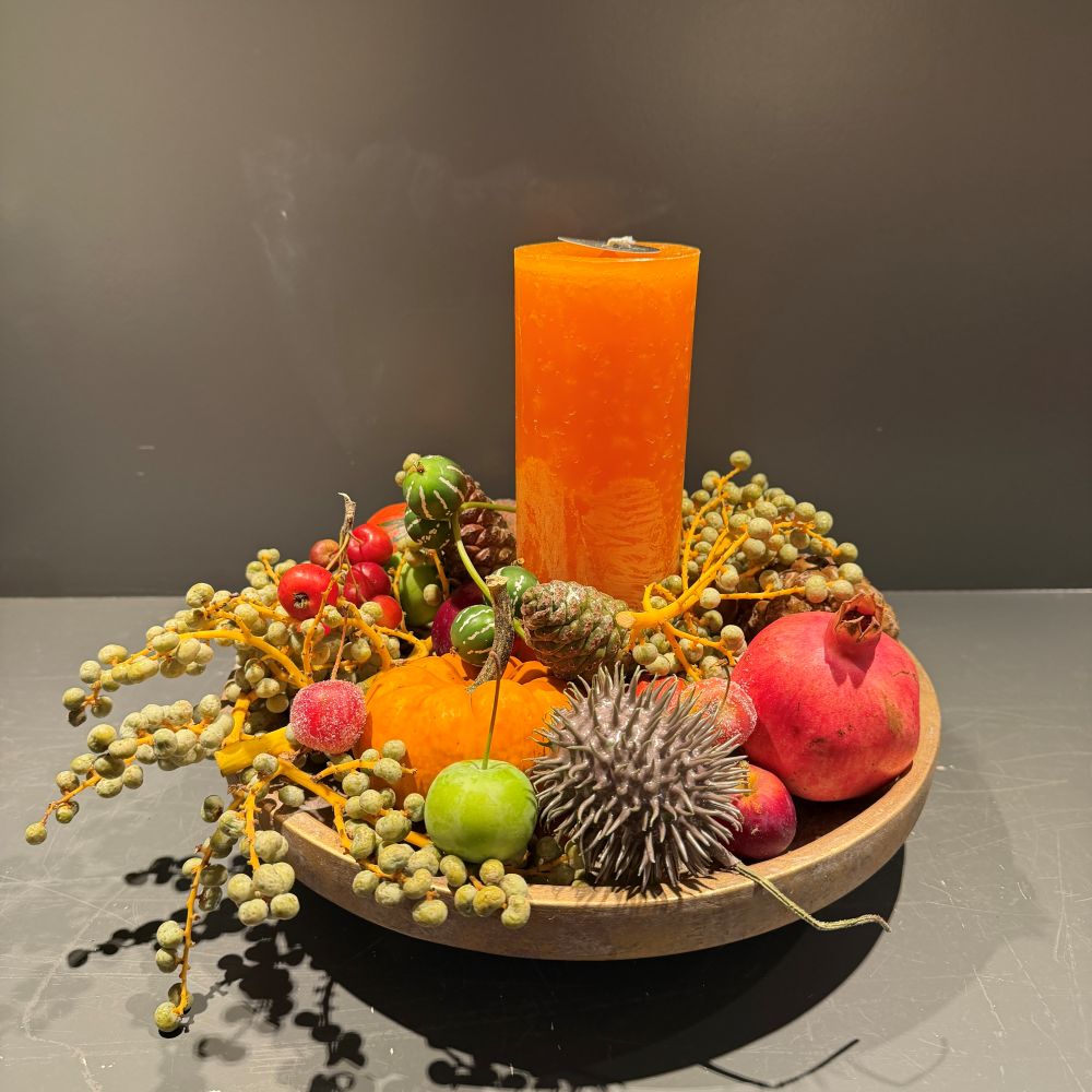 Luxe herfstschaal oranje