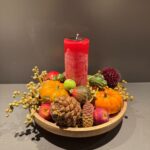 Luxe herfstschaal rood