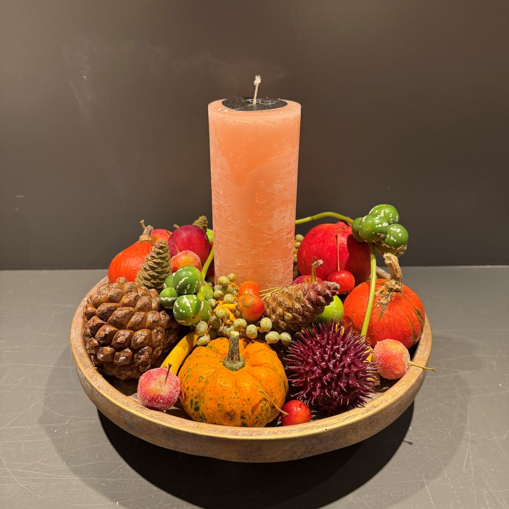 Luxe herfstschaal zalm