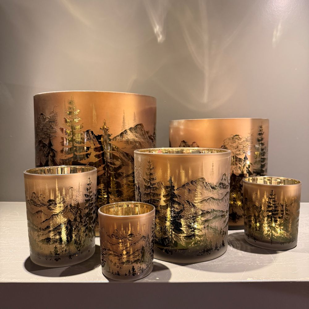 Waxinelichthouder bergen & bomen